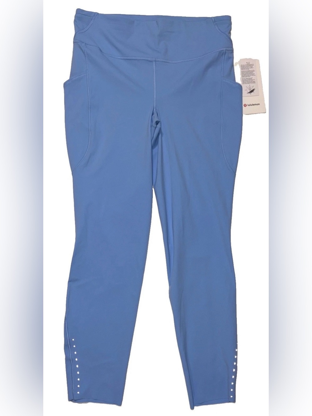 NWT•LULULEMON•SIZE 12•FAST & FREE HIGH RISE 28” TIGHT W/ POCKETS•SERENE BLUE